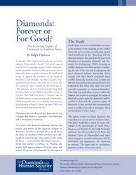 Diamonds: Forever or for Good?