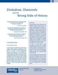 Zimbabwe Diamonds and the Wrong Side of History