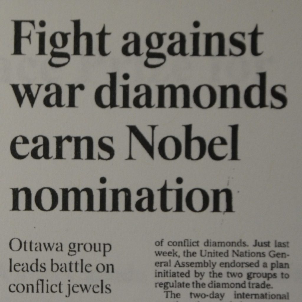 Partenariat Afrique Canada est mis en nomination pour le prix Nobel de la paix